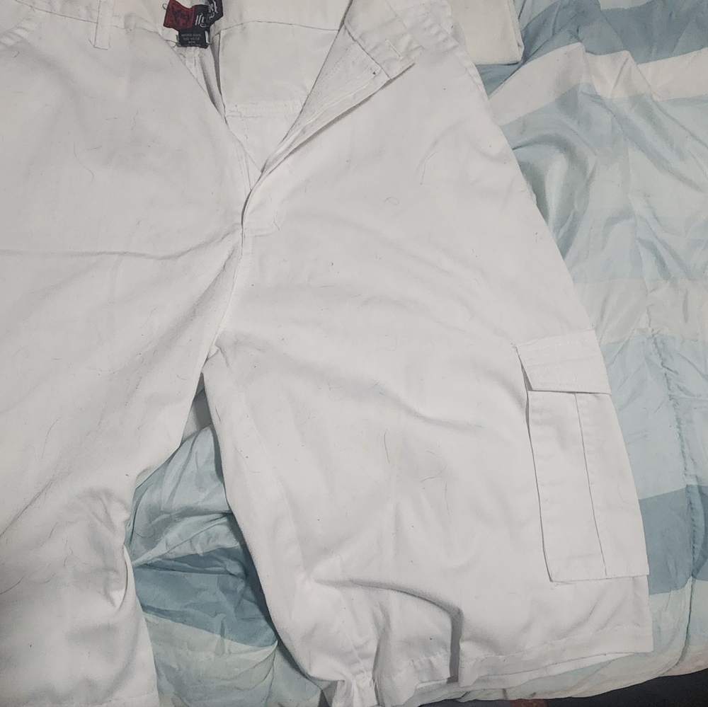 White Cargo Shorts